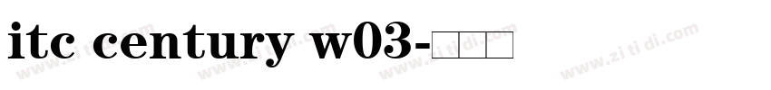 itc century w03字体转换